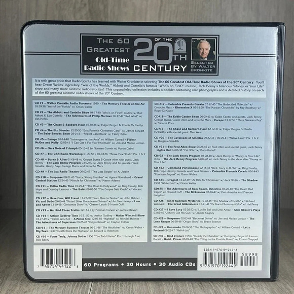60 Greatest Old-Time Radio Shows Of The 20TH Century Walter Cronkite Audio CD - Picture 4 of 8